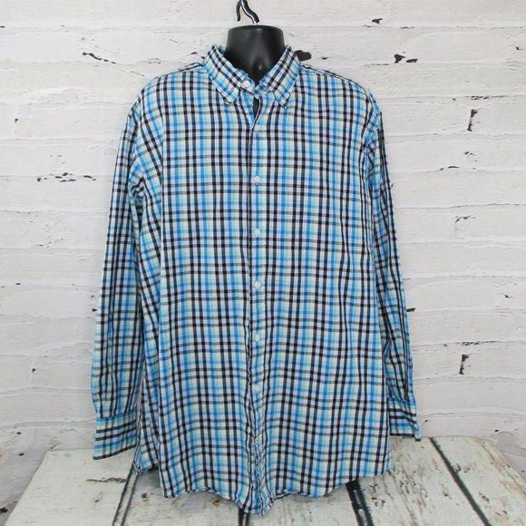 Nautica Career Casual Cotton Plaid Shirt - Picture 1 of 6